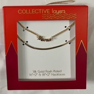 Brand new gold Mama necklace